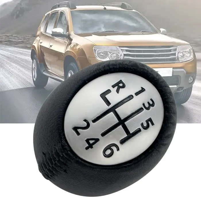 Poignée de levier de vitesses 6 vitesses pour Renault Duster, remplacement en cuir PU, 2010 2011 201
