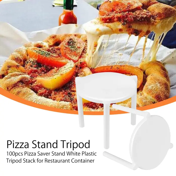 Trépied à Pizza économiseur, support empilable, boîte en plastique blanche, table d'égouttage empila