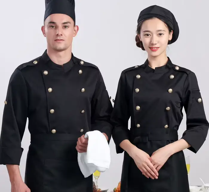 Veste de chef FW PNYS en coton polyester pour hommes service alimentaire occassions spéciales