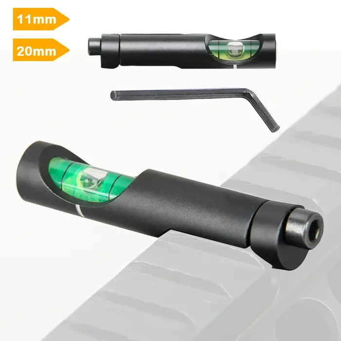 Niveau à bulle tactique Precision 0.1° pour viseur - Outil de nivellement pour rail guide 11mm/20mm tir