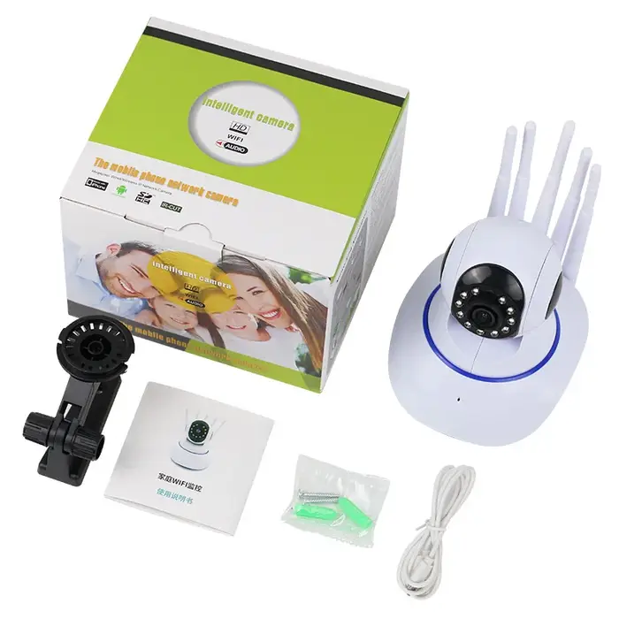 Caméra IP WiFi 2.4G 1080P - Surveillance intérieure avec audio bidirectionnel et rotation pour maison intelligente