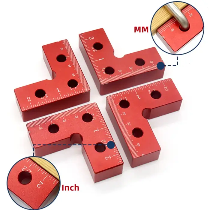 Carrés de positionnement en alliage d'aluminium, Clip à Angle droit, fixation auxiliaire en forme de