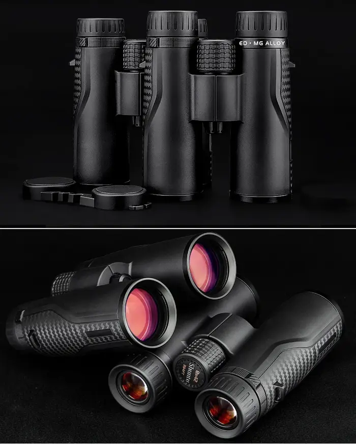 Jumelles Shuntu ED 8x42 10x42 waterproof IPX7 - Longue portée Bak4 voyage camping chasse optique premium