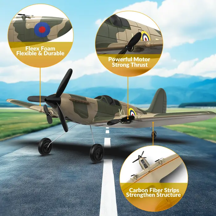 Avion Spitfire RC pour garçons et enfants