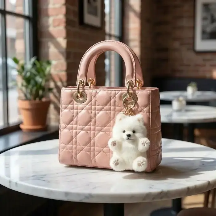 Porte-clés en peluche Samoyed