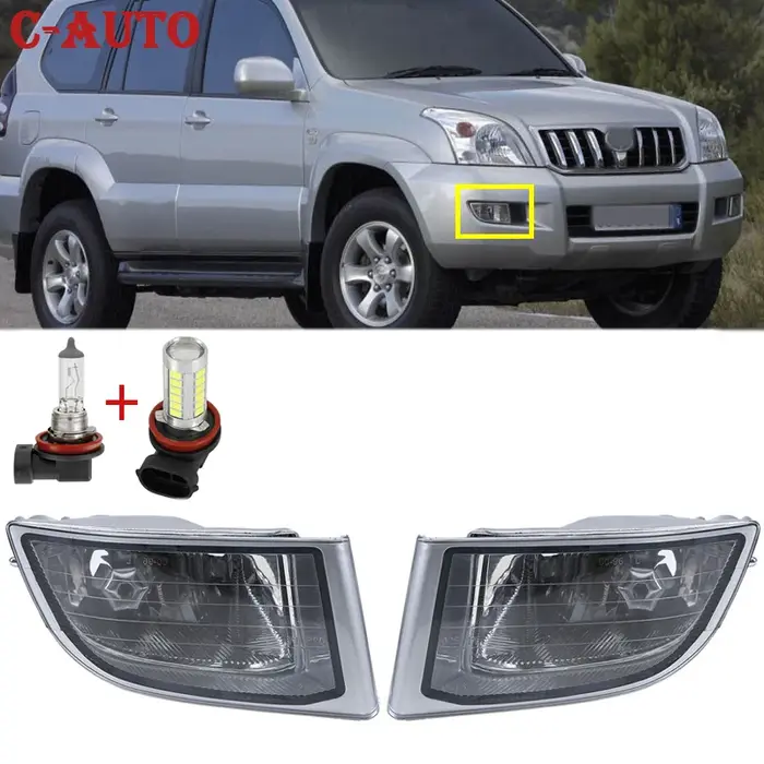 Phare antibrouillard Sunshine pour pare-chocs avant, Toyota Land Cruiser PRADO 120 Series 2700 4000 