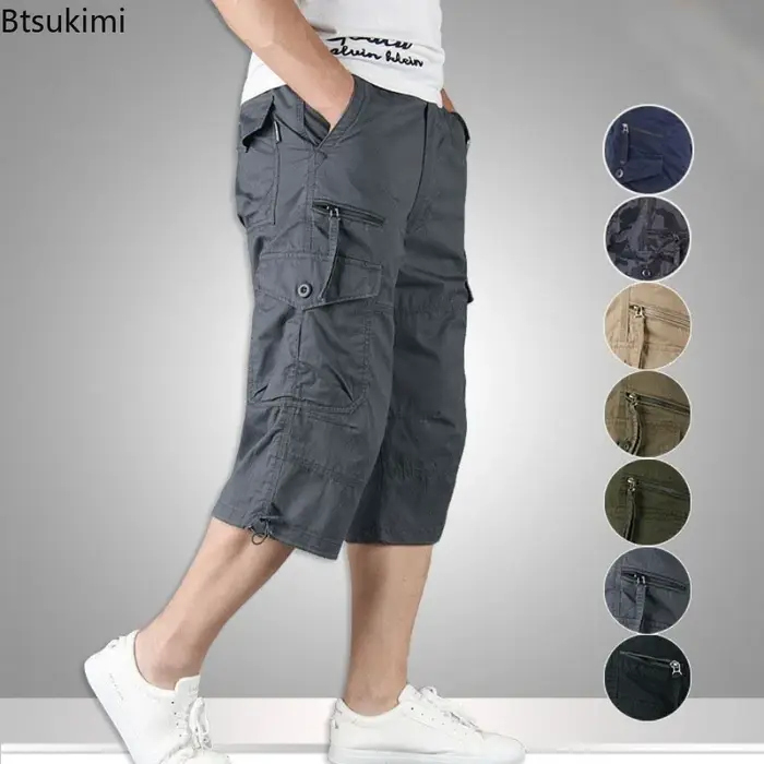 Pantalon cargo baggy homme été 2026 multi-poches - Tenue streetwear chasse sport outdoor