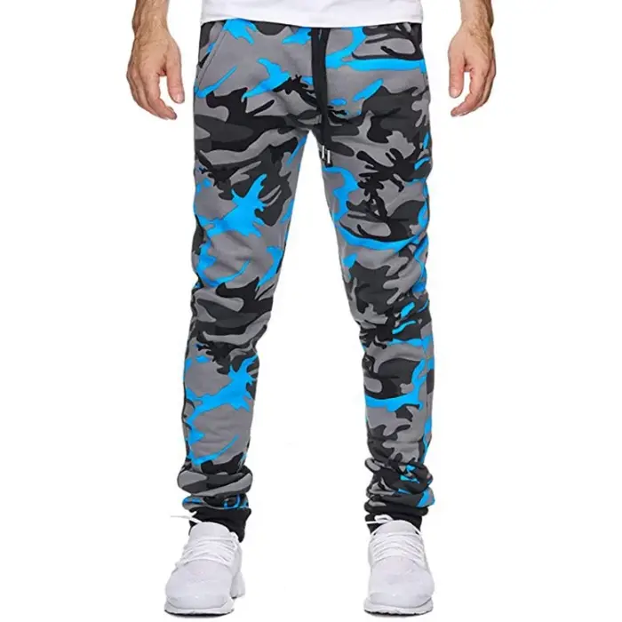 Pantalon de sport camouflage 2025 taille réglable pour running et fitness en grande taille