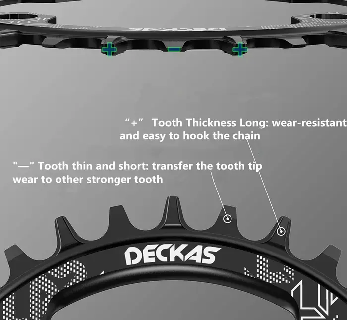 Deckas 144BCD plateau 44T 46T 48T 50T 52T 54T 56T plateau simple grandes dents pour vélo TMB