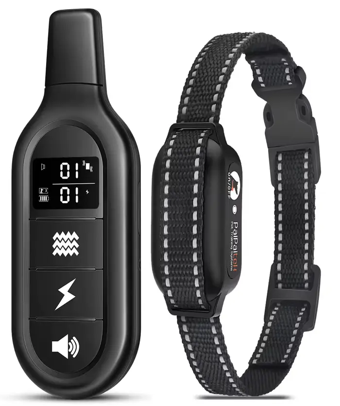 Collier de dressage électrique pour chien, étanche, anti-aboiement, avec télécommande, rechargeable,