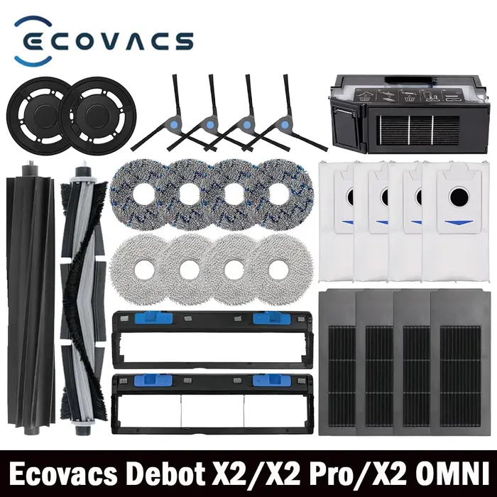 Ecovacs Deebot X2 omni / X2 Pro / X2 Robot aspirateur accessoires rouleau brosse latérale principale