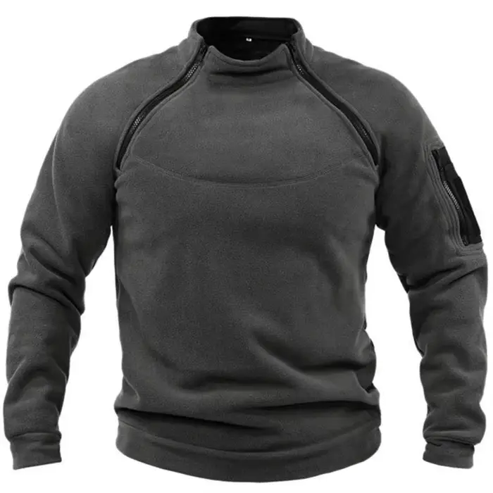 Vestes tactiques en polaire pour hommes, vêtements de chasse, pull chaud à fermeture éclair, manteau