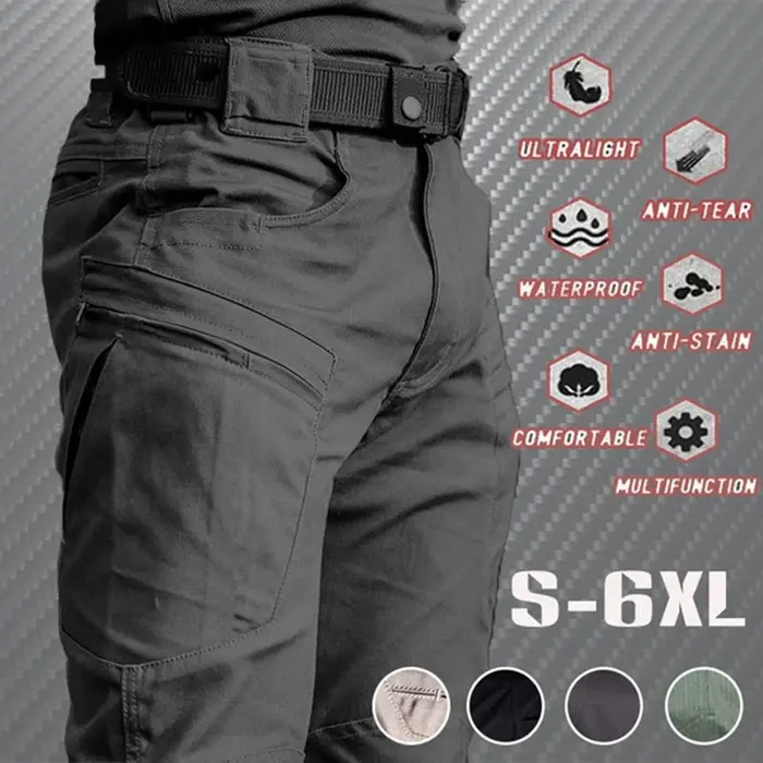 Pantalon cargo tactique homme imperméable respirant été 2023 - Trousers militaire séchage rapide casual