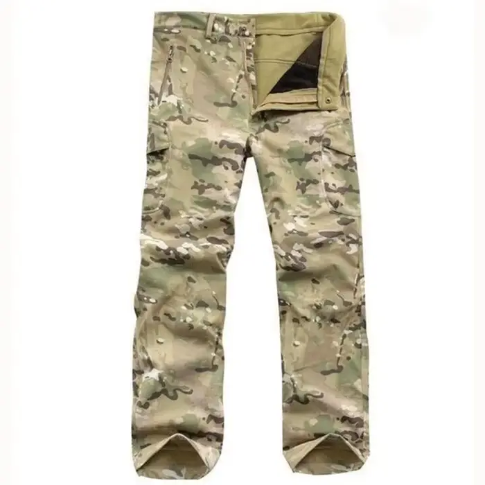 Pantalon chasse TAD shark skin imperméable coupe-vent randonnée escalade camouflage polaire