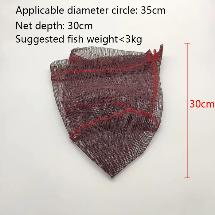 Filet à main de pêche à petite maille, collage, diamètre 35 cm, 40 cm, 50cm