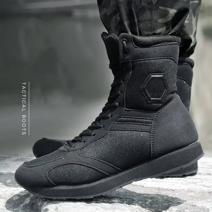 Chaussures de travail noires ultralégères pour hommes, bottes HunInstrument, course en plein air, ra