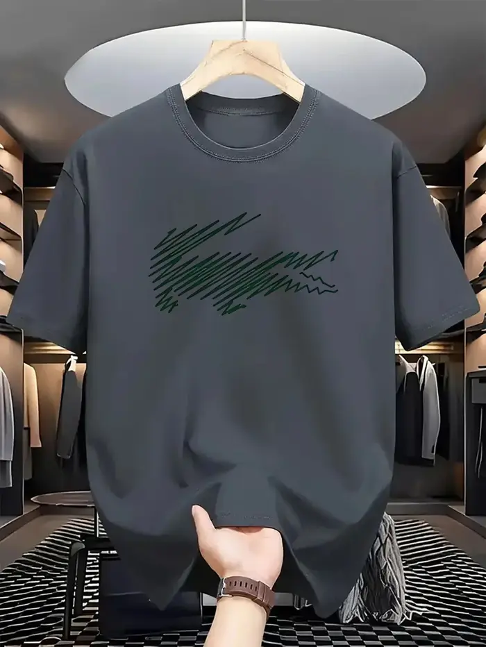 T-shirt imprimé de marque de luxe 2026 pour homme et femme, col rond, en coton, vêtements décontract
