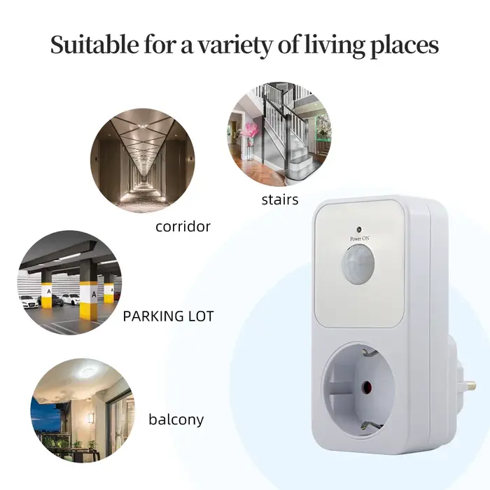 Protecteur de prise de capteur infrarouge PIR, veilleuses LED 220V EU FR US UK Plug 120 °   Retardan