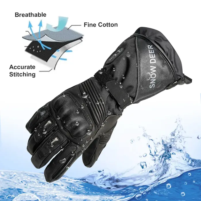 SNOW DEER-Gants de moto d'hiver pour hommes