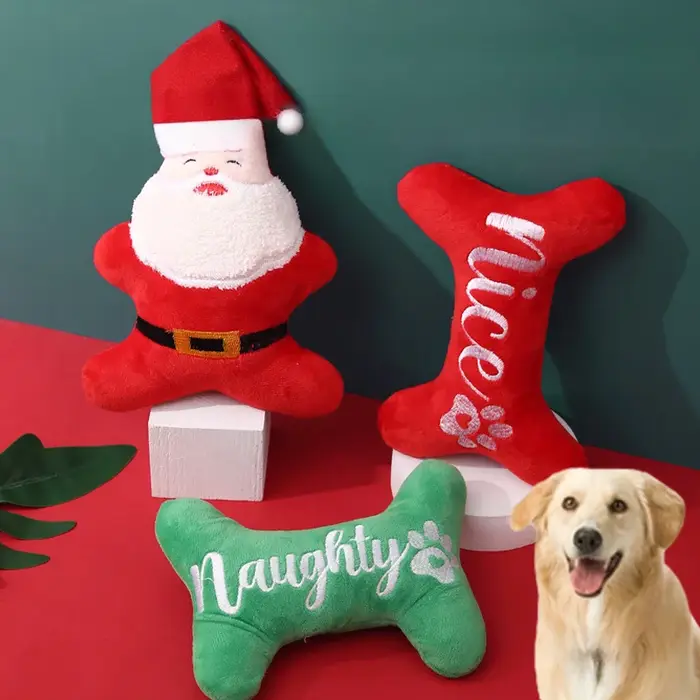 Jouet en peluche en forme d'élan et de chien doux pour chiens et chats occasions spéciales cadeau anniversaire vacances Noël