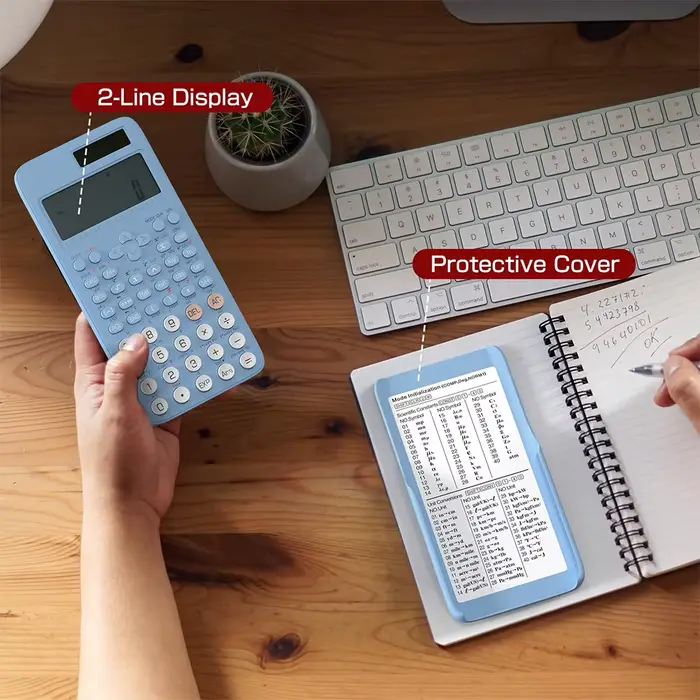 Calculatrice scientifique scolaire 991MS pour étudiants, examens, calculs complexes, 401 fonctions, écran LCD, source d'énergie solaire, étanche à la poussière, parfait pour collégiens et lycéens