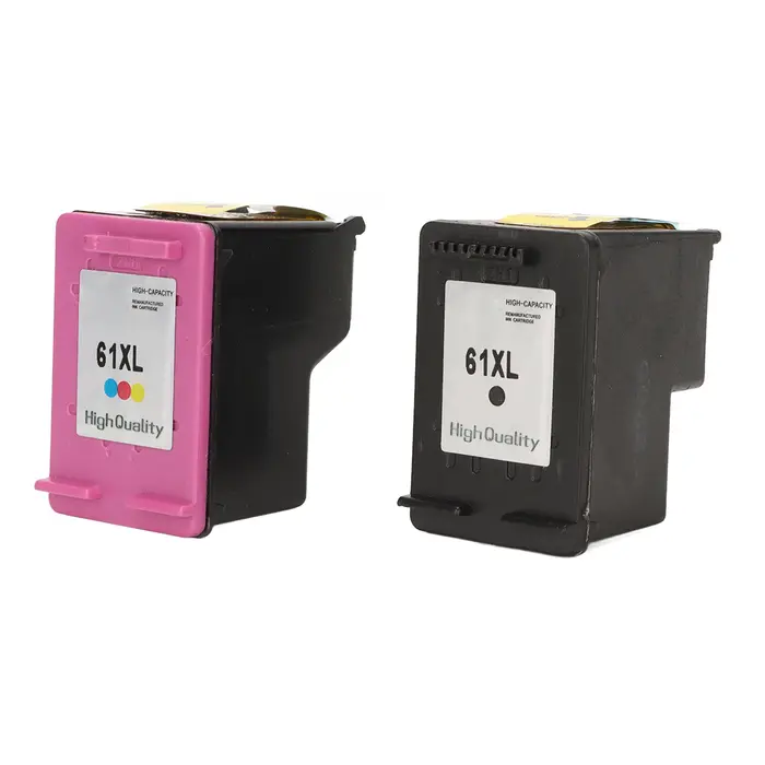 Cartouches d'encre professionnelles de remplacement, 2 pièces, couleur noire 61XL, pour HP Envy 4500