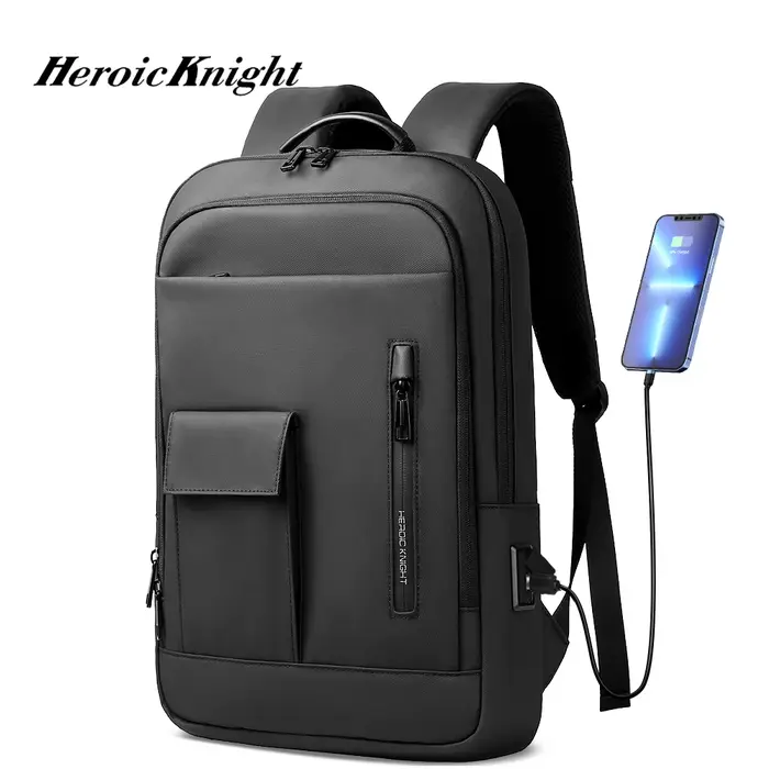 Sac à dos étanche pour homme sac de travail multifonction avec poches internes USB port adapté aux voyages de bureau et de loisirs