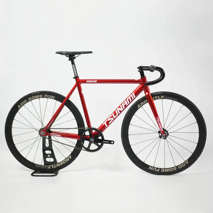 TSUNAMI-Vélo de Course SNM100 Fixie Partners, Vitesse Unique, Cadre en Aluminium 700C, Pièces de Cyc