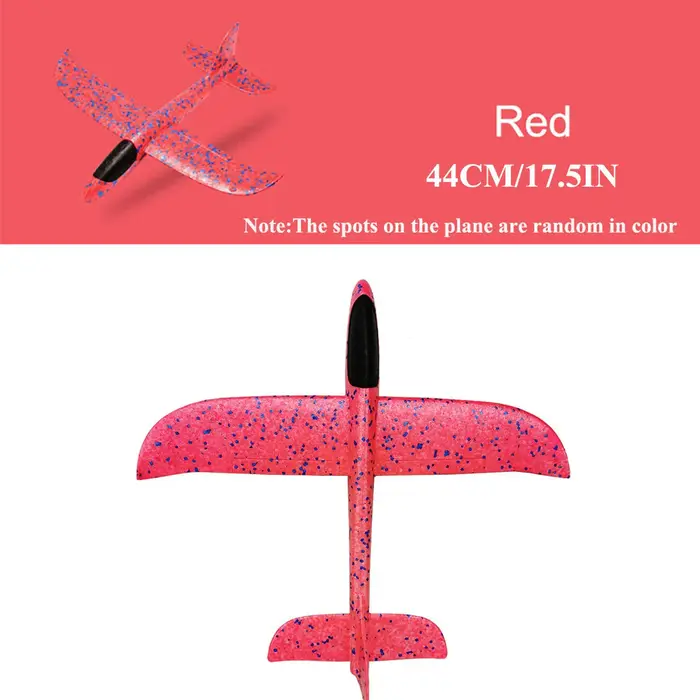 Avions en mousse à lancer 17,5 pouces/44cm, 2 modes de vol, planeur inertiel EPP, avions à bulles, l