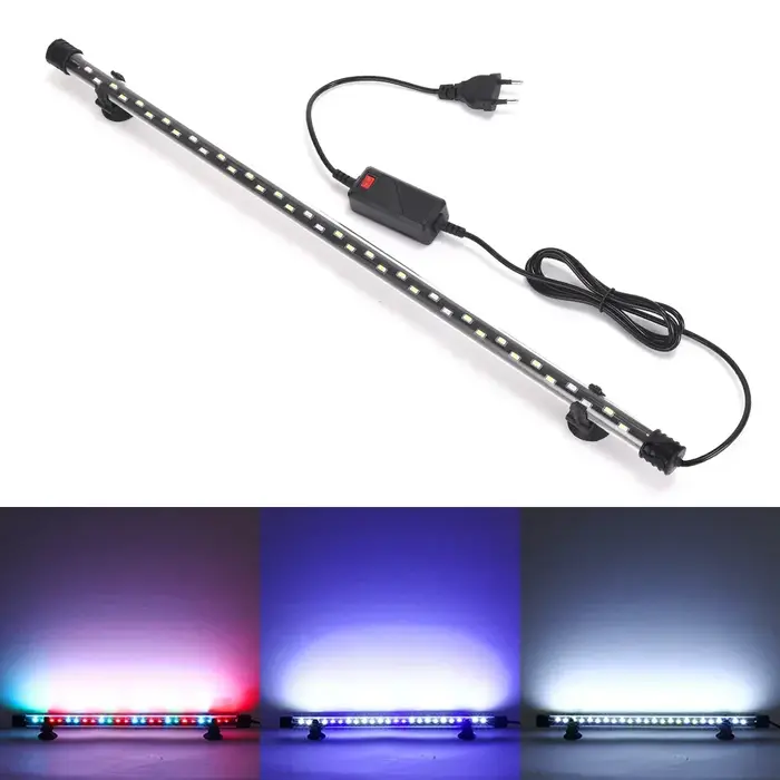 Lumière d'aquarium LED plante poussent lampe étanche Aquarium lumière 18-58CM aquariums sous-marins 