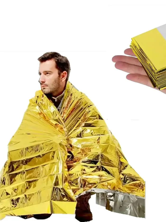 Couverture d'urgence imperméable 160x210cm, garde au chaud, outil de survie en Camping, outils d'iso