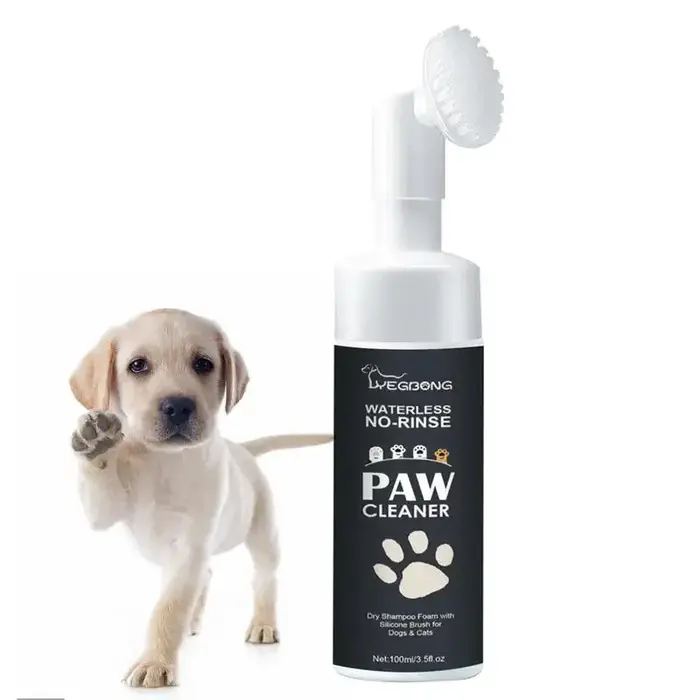Mousse nettoyante pour pattes de chat sans eau, nettoyant pour griffes de chien, shampooing pour ani
