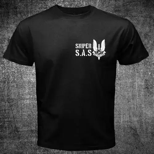 Nouveau royaume-uni britannique Sas Forces spéciales équipe de Sniper militaire T-Shirt Double face nouveaux hommes