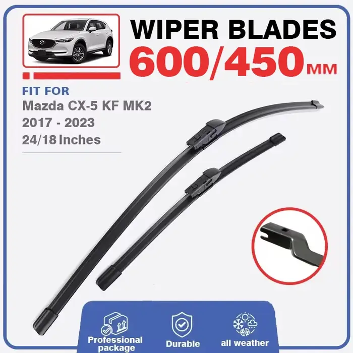 Jeu de balais d'essuie-glace pour Mazda CX5 CX-5 CX 5 KF MK2, pare-brise avant et arrière, fenêtre d