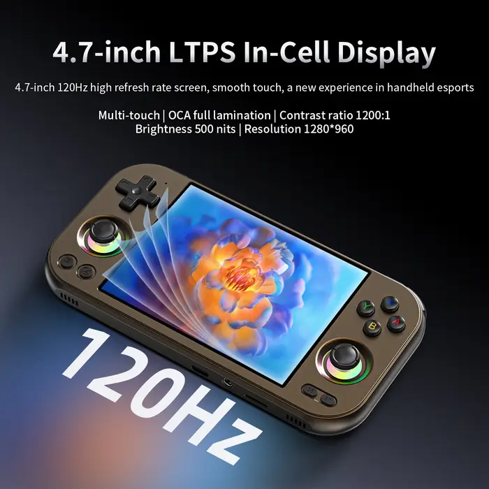 ANBERNIC RG 477M Console de jeu portable rétro 4.7 "LTPS écran dans le cellule dimension 8300 lecteu