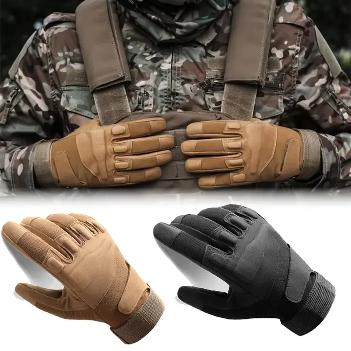 Gants tactiques chauffants protection caoutchouc - Écran tactile tous doigts pour vélo et travail outdoor