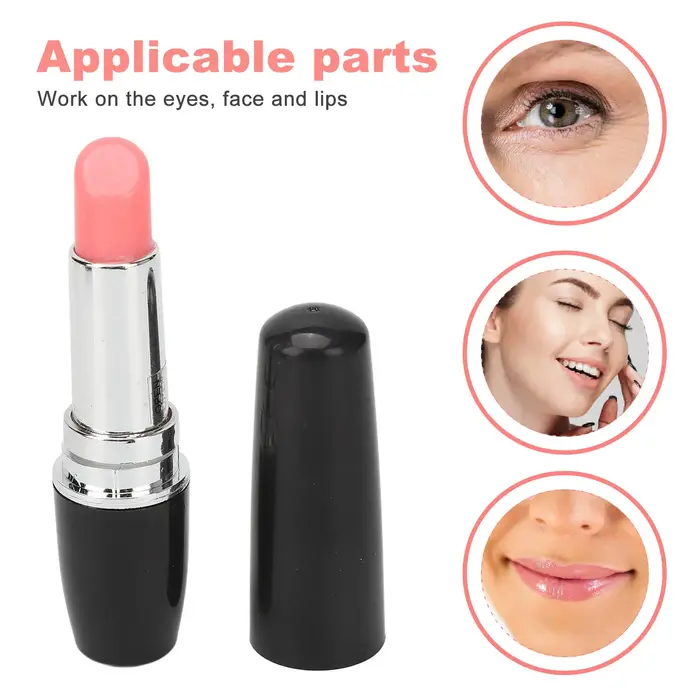 Masque facial vibrante portable en forme de rouge à lèvres massage yeux peau raffermissement cernes poches