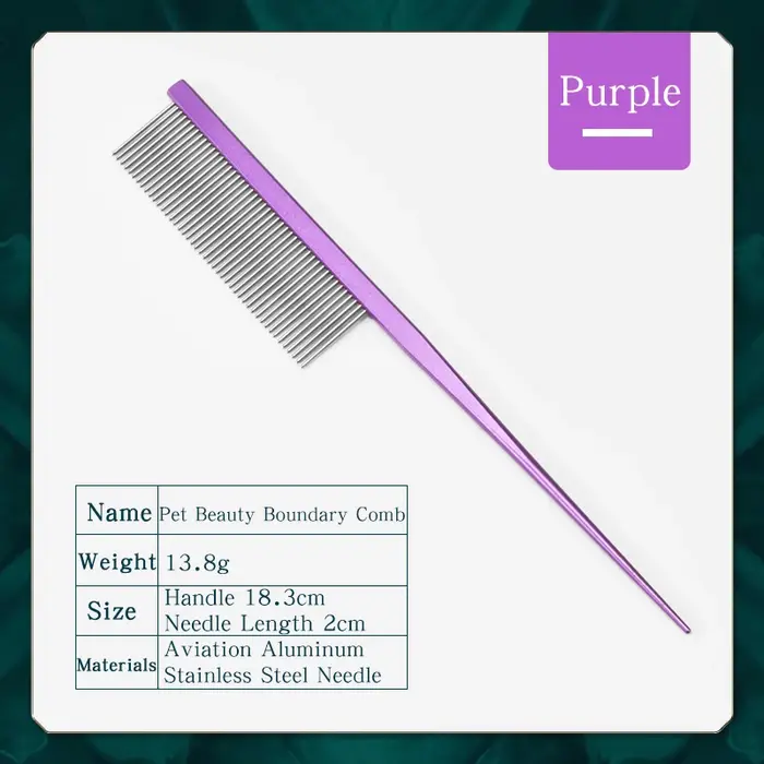 Peigne de beauté en aluminium pour chien, chat en peluche, chien en forme de beau choix, cheveux lon