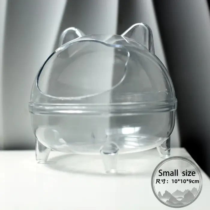 Accessoires de bain anti-éclaboussures, cage de bain transparente pour hamsters, grande salle de dou