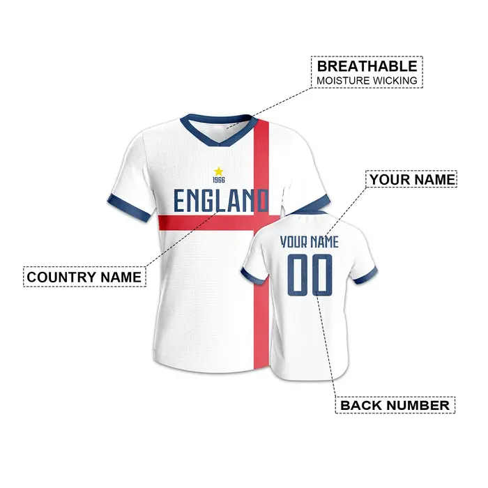 Maillot de football personnalisable en polyester pour hommes, femmes et enfants, avec nom et numéro personnalisés, idéal pour les matchs, événements et soirées thématiques