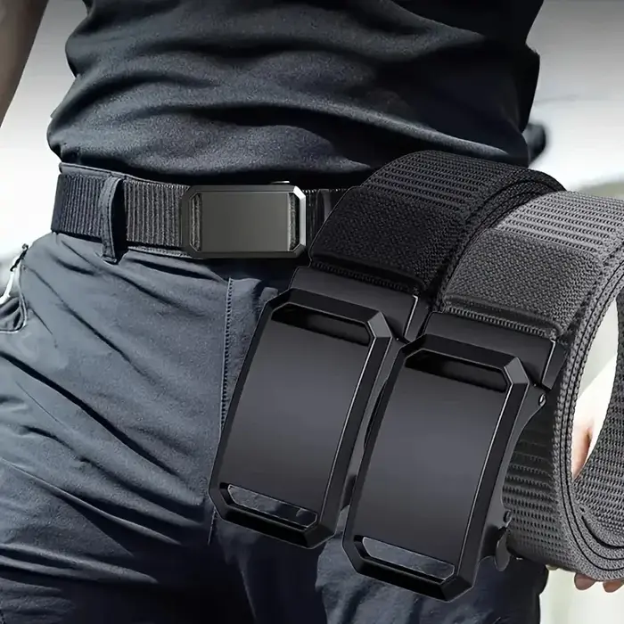 Nouvelle ceinture à boucle automatique, vêtements de travail tactiques en toile, pantalons d'entraîn