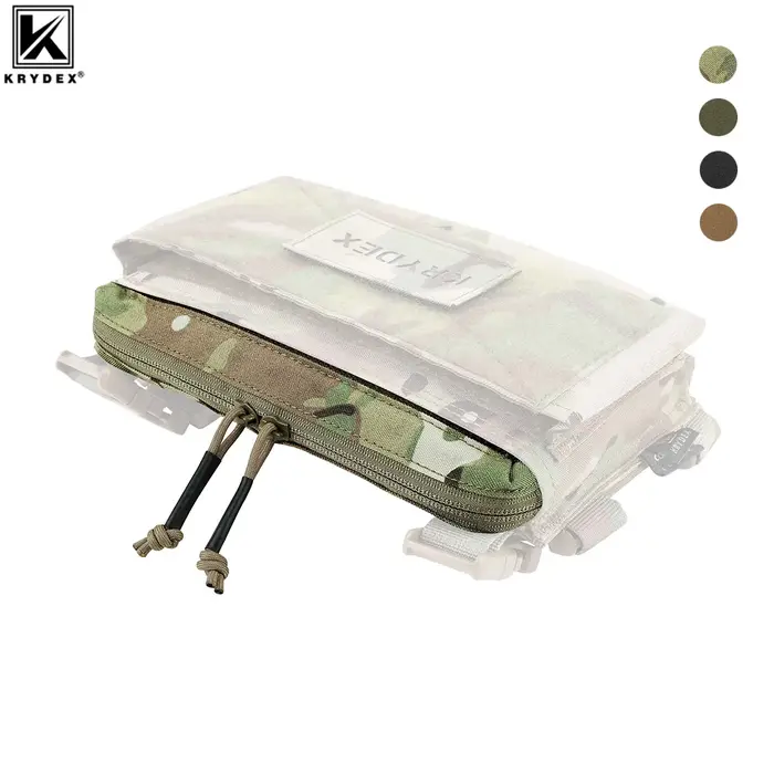 Insert zippé MK3 MK4 pour harnais de poitrine - Poche double fermeture camouflage MC chasse airsoft