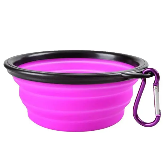 Bol pliable pour chien, taille extra large portable, bol de voyage pliable extensible en silicone po