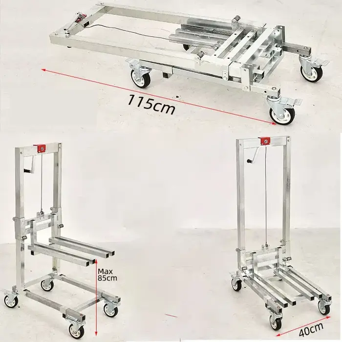 Chariot de manutention pliable et rétractable réglable pour charges lourdes 60 kg – Chariot élévateu