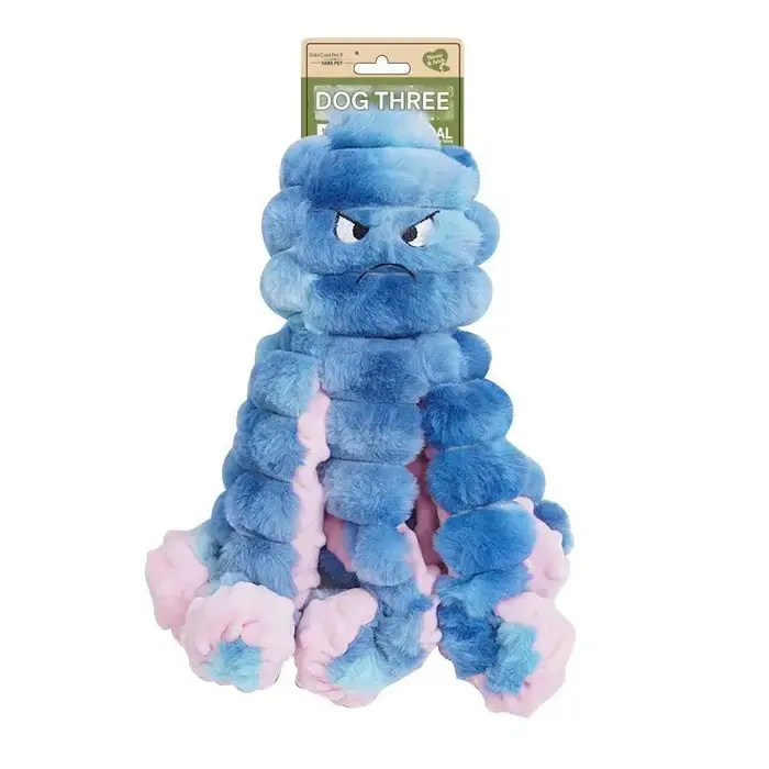 Jouet interactif pour chien en peluche, résistant aux morsures, avec son couineur et effet froissé, 