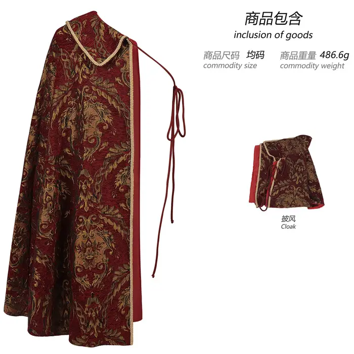 Vêtements médiévaux rétro Renaissance pour hommes, Cape gothique Steampunk, demi-épaule, vêtements r