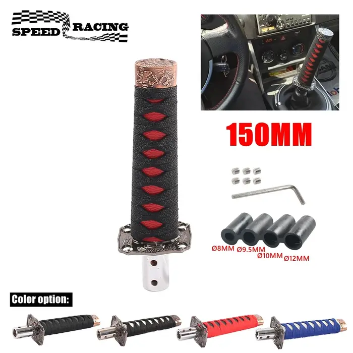 150MM universel JDM Katana samouraï épée manette de vitesse manette de vitesse avec adaptateurs pomm