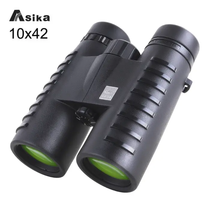 Jumelles de chasse Asika 10x42 HD BAK4 militaire haute puissance pour observation extérieure sports plein air
