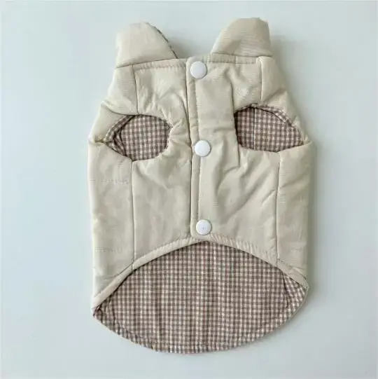 Gilet Double face pour animaux de compagnie, manteau à carreaux mignon, Teddy pour chat, petit chien