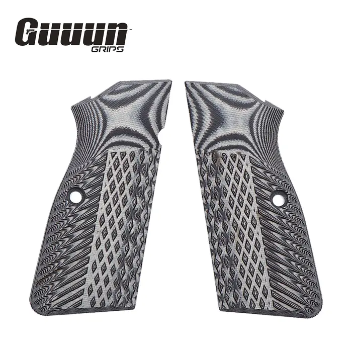 Poignées Guuun G10 pour Browning Hi Power et Tisas Regent BR9, Texture diamant ailes d'aigle